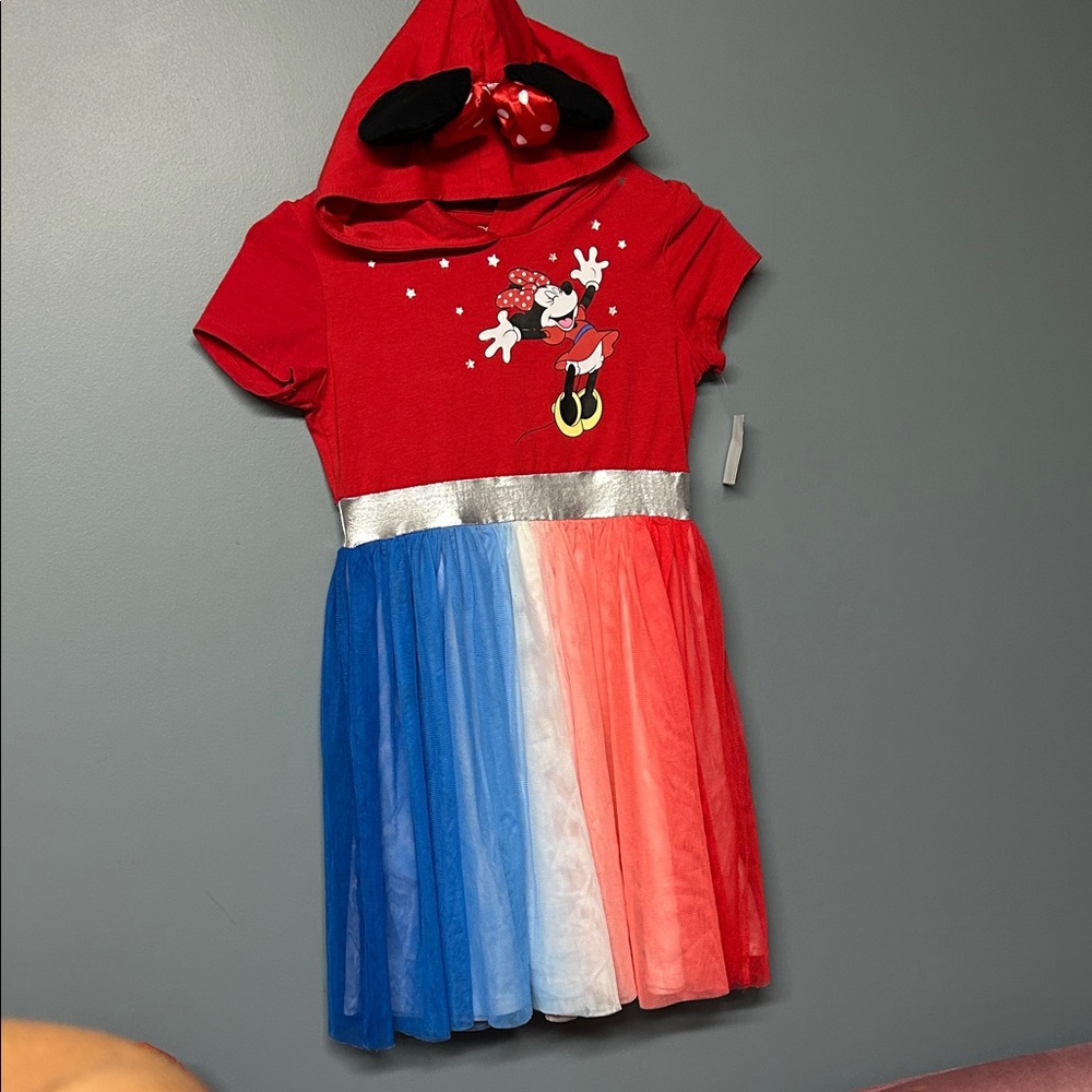 Kids Red Minnie Mouse & LOL Hooded Dress